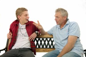 Gespräch zwischen Vater und Sohn